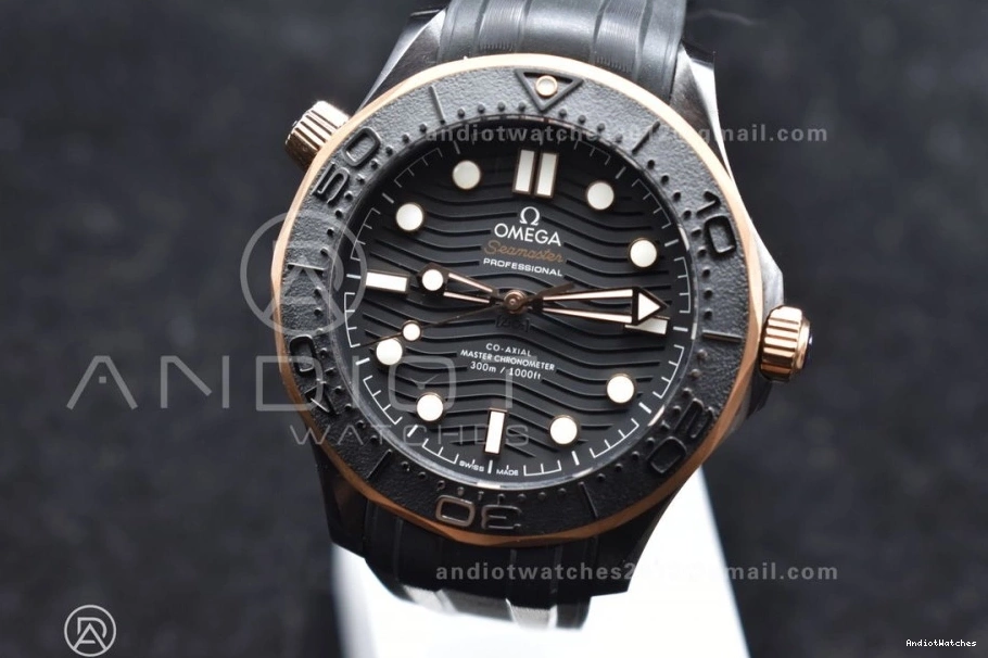 Best Black Seamaster VSF Black Neat Bezel Strap Rubber 43.5mm A Dial 300m Edition on 1070 1:1 RG Black Ceramic 1205
